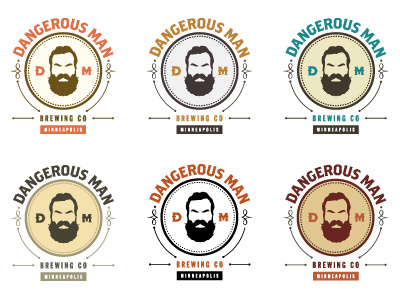 Dangerous Man Brewing Co. beer identity logo