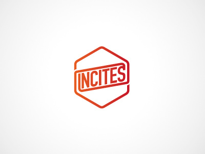 Incites Logo continuous hexagon logo orange