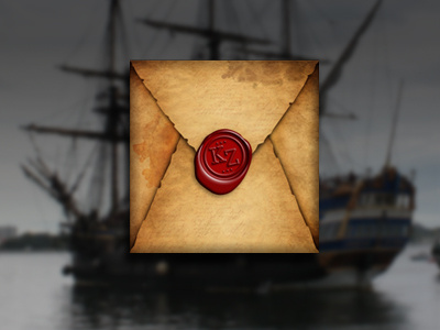 Pirate Map design drawing icon illustration map photoshop