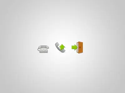 app icons app door exit grey icons phone telephone