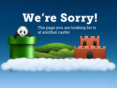 404 page for Dreamkumo 404 dreamkumo error page pipe dream super mario