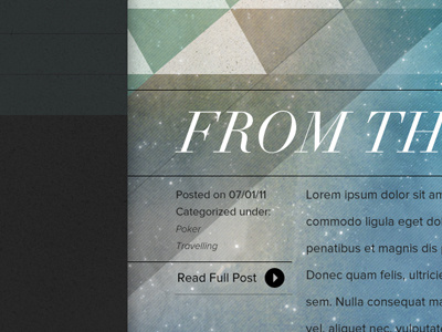 Personal Blog blog blue didot green type ui wordpress