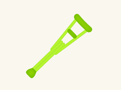 Crutch crutch green illustration lime