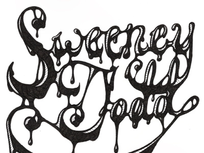 Sweeney Blood Sketch illustration lettering sweeney todd typography