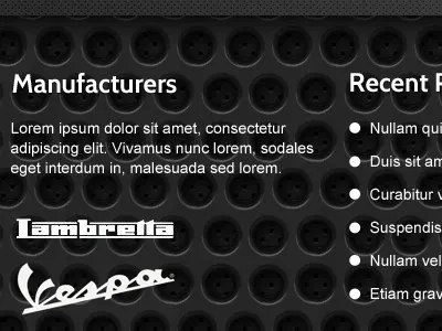 WordPress Footer Design footer grille metal texture wordpress