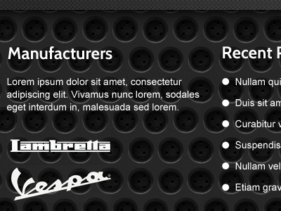 WordPress Footer Design footer grille metal texture wordpress