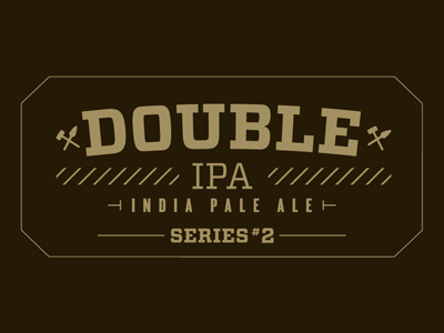 Double IPA package stamp beer design label stamp typography