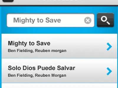 Select a Song (Mobile) css3 html5 mobile responsive song web app