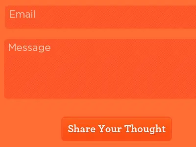 Contact Form and Submit Button button contact form hover input link orange texture