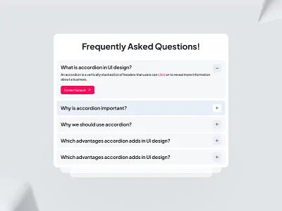 UnifiedUI - Accordion accordion components contact design faq faqs frequently asked question minimalistic ui unified ui unifiedui ux web design website