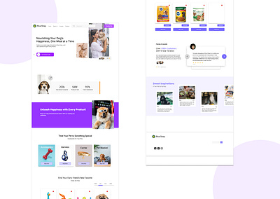 Paw Shop - Pet Accessories Website ecomm ecomm website figma pet webstite shopify website website ui