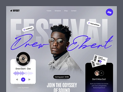 Website for an Event Brand ✦ Odyssey design interface product service startup ui ux web website