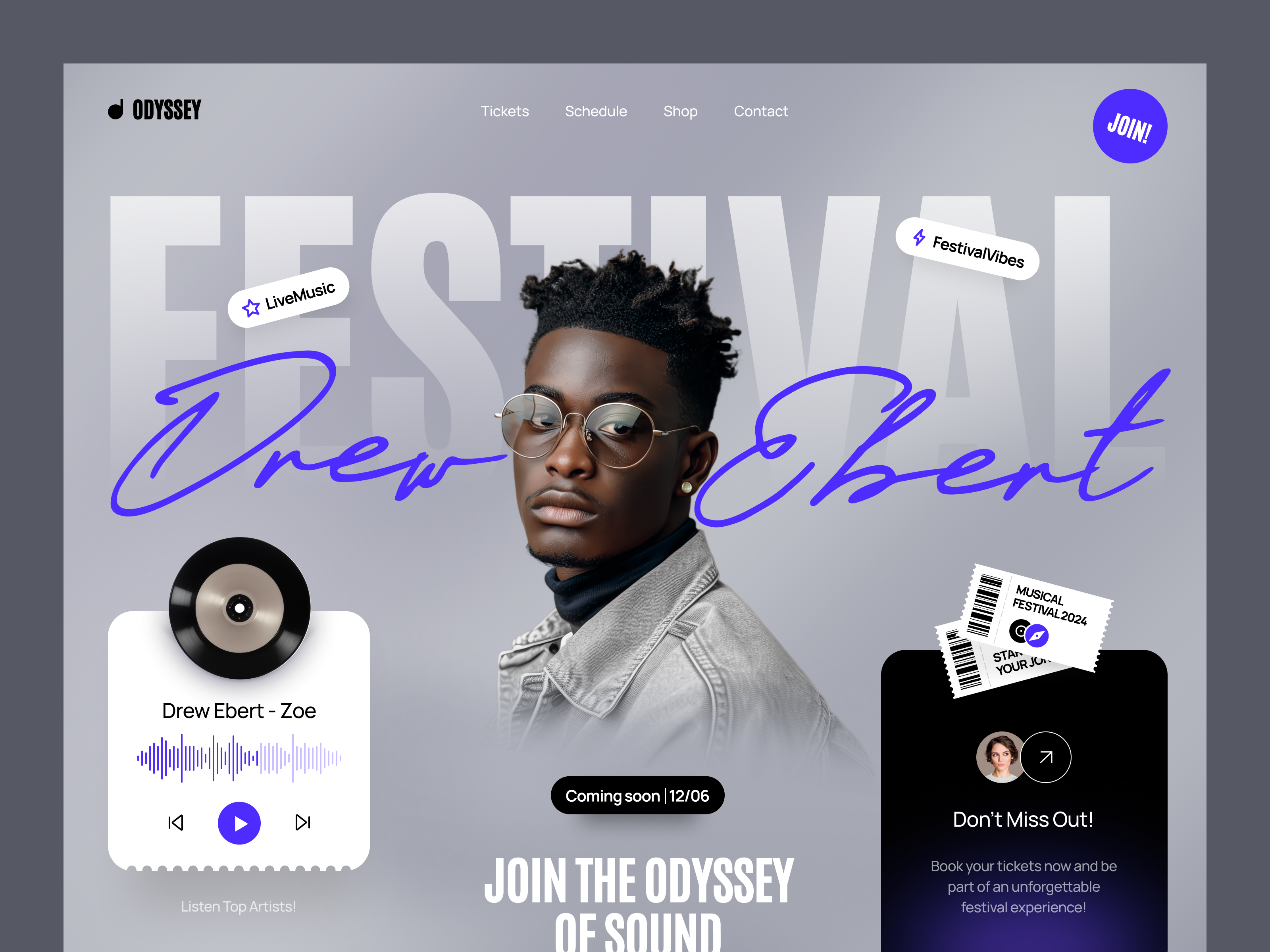 Example of Website for an Event Brand ✦ Odyssey