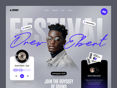 Website for an Event Brand ✦ Odyssey business website homepage landing landing page marketing website page site web web design web page web site webpage website website design