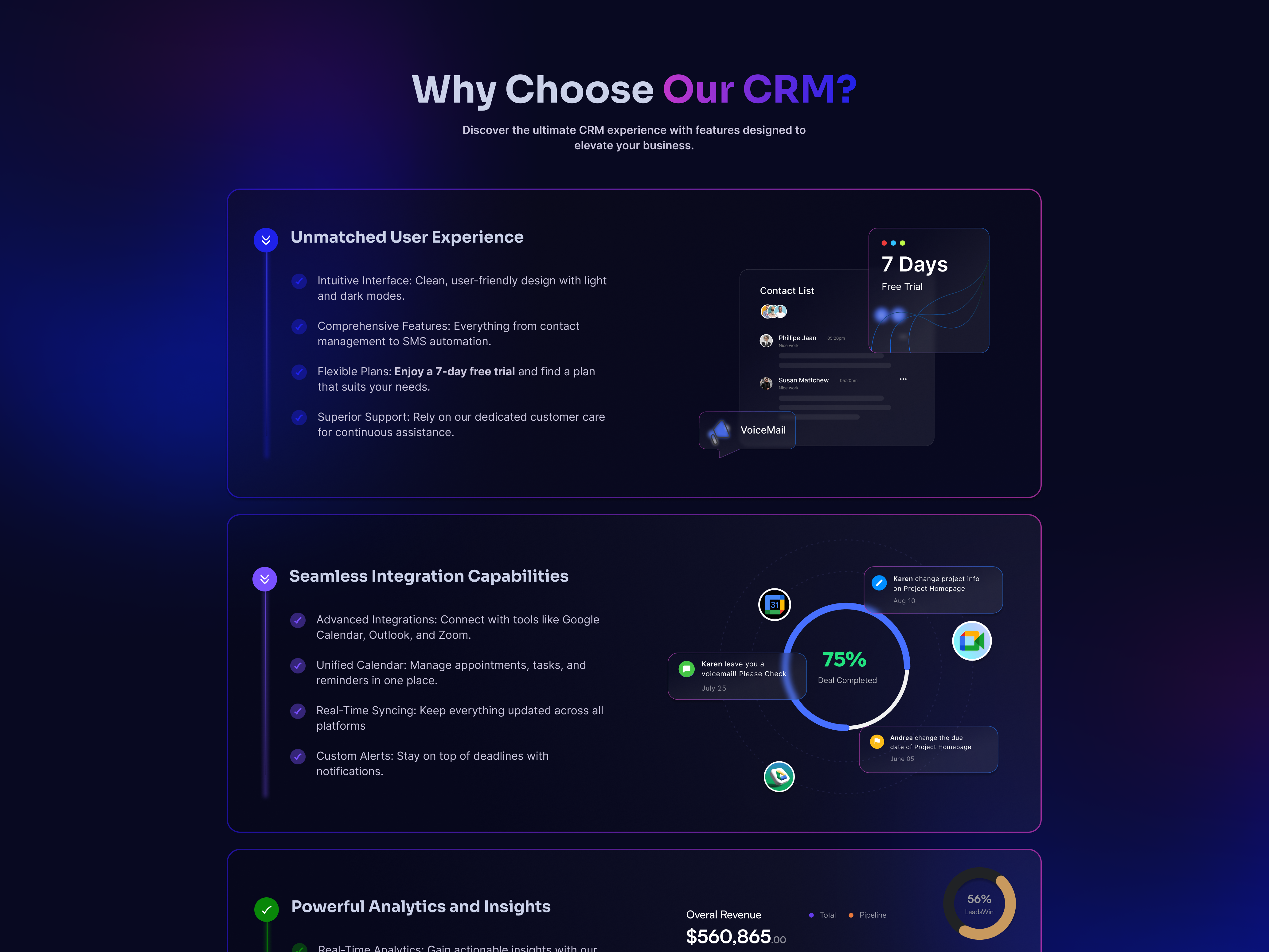 Example of Landing Page UI Design