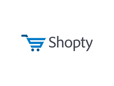 Shopty Logo Design brand brand identity branding cart logo design ecommerce logo icon identity logo logo design logo mark logotype minimal modern modern logo online shop symbol typography vector