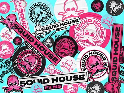 Squid House Films Branding appreal art direction artwork branding design emblem film graphic design icon illustration logo squid typography