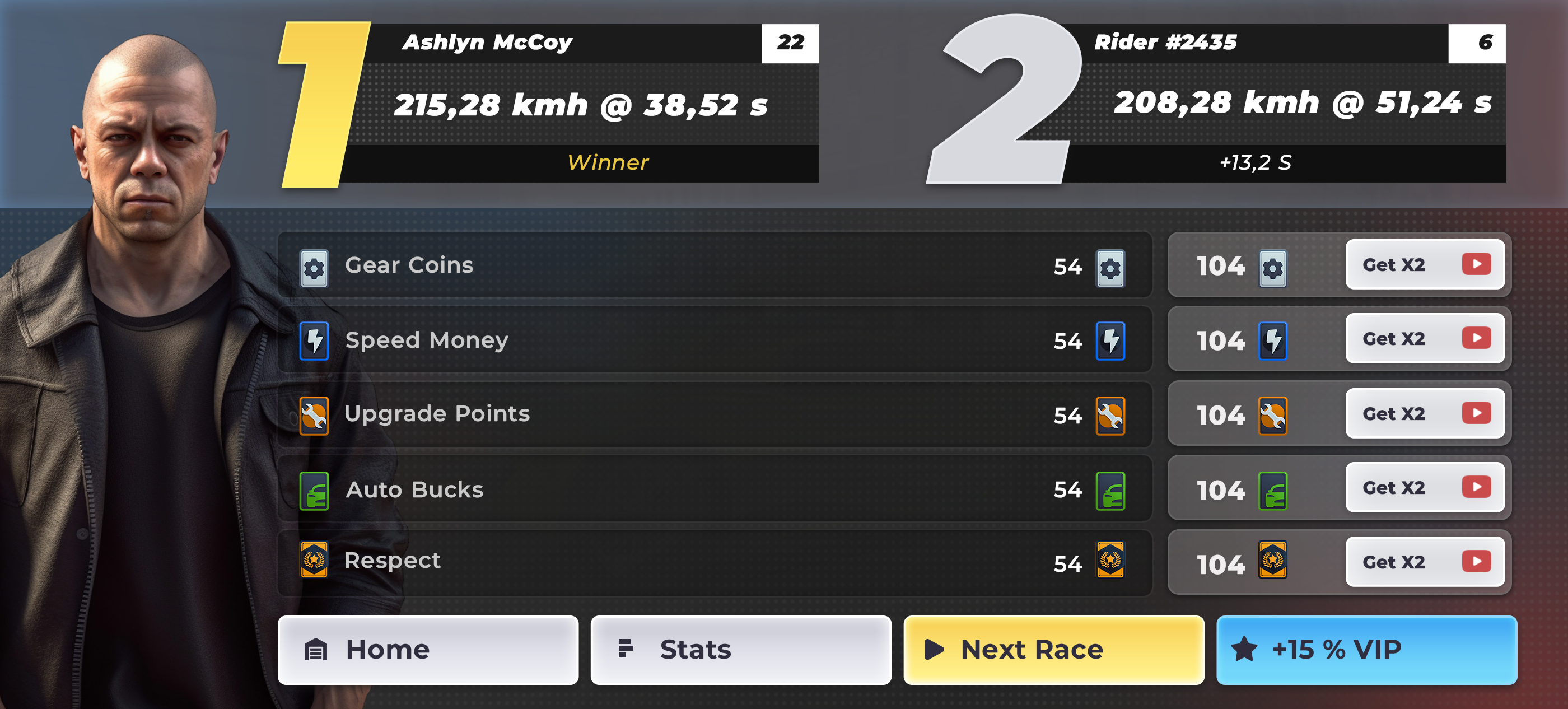 Example of Game User Interface