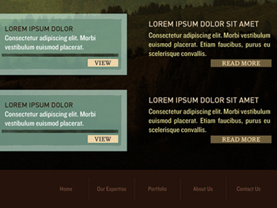 Nature Inspired Footer brown footer mountains texture web design