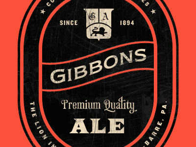 Gibbons Ale black knockout newtextef phaeton red saracen texture vintage