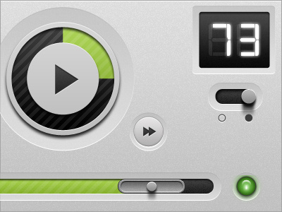 Controlled User Interface cool digital graphical user interface green gui light loader plat shadow slick slider smooth switch ui user interface vector