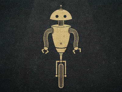 Robot illustration robot texture vector yellow