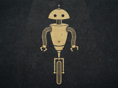 Robot illustration robot texture vector yellow