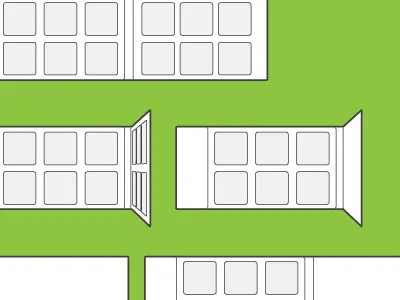 Technical Perspective Shaded black drawing green illustration illustrator line perspective technical vector white