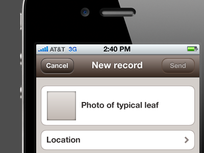 Leaf Watch iphone app mobile ui