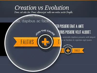 Landing Page button droid serif landing page ribbon