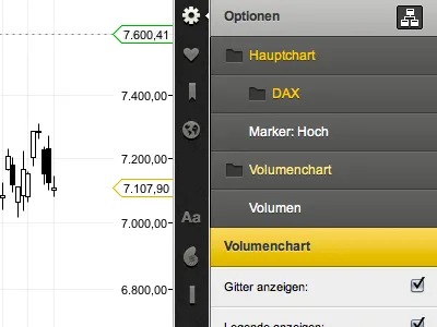 Charting Expanded Inspector buttons collapse css5 dark data expand html3 icons interface news realtime table ui webdesign