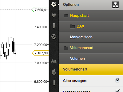 Charting Expanded Inspector buttons collapse css5 dark data expand html3 icons interface news realtime table ui webdesign