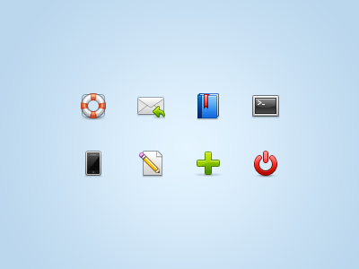 Oh lawd, icons again! 32 32px add book bookmark edit email help icon icons iconset interface iphone page pencil plus power project reply set smartphone stock support terminal ui