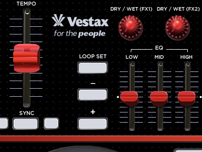 Vestax Typhoon Controller UI adobe fireworks graphical user interface ui vector