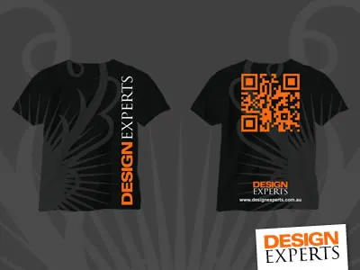 Design Experts T-Shirt 99designs orange qr code shirt t shirt