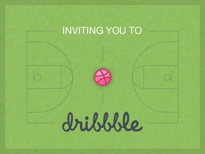 Dribbble Invitation dribbble green helvetica neue pink