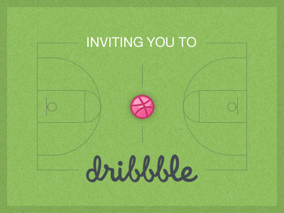 Dribbble Invitation dribbble green helvetica neue pink