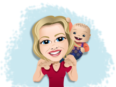 Kelly baby character illustration mascot mother