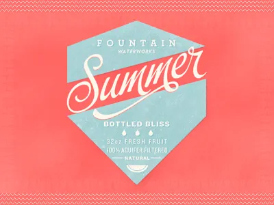 Fountain austin branding fonts london nashville packaging script shapes texture type typography