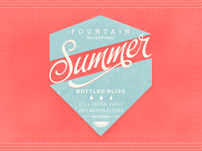 Fountain austin branding fonts london nashville packaging script shapes texture type typography