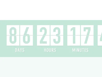 Countdown countdown green mint numbers ticker type ui website white