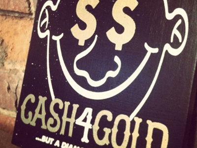 Cash 4 Gold illustration screen print
