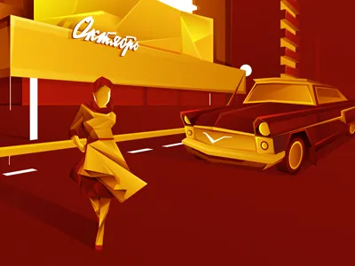 October illustration october red retro ussr