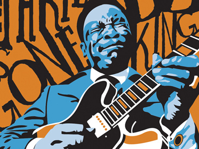 BB King Fan Art blues illustration music print vector