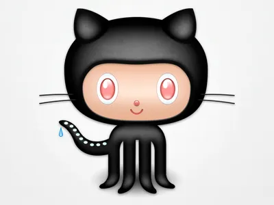 GitHub Octocat black character github icon octocat