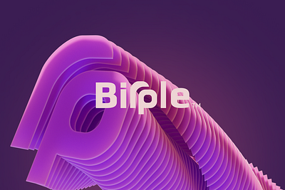 Logo Design for Bipple 3d branding business c4d logo logo design p p letter rendering