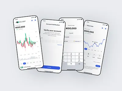 Crypto Trading/Investment Mobile App Design 2025 app blue branding crypto design fintech graphic design illustration logo new salamzakari trending typography ui ux vector