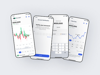 Crypto Trading/Investment Mobile App Design 2025 app blue branding crypto design fintech graphic design illustration logo new salamzakari trending typography ui ux vector