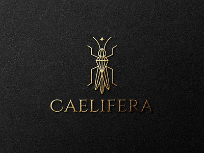 Caelifera Luxury jewelry logo design elegant grasshoper insect jewelery logo logo design luxury luxury logo star