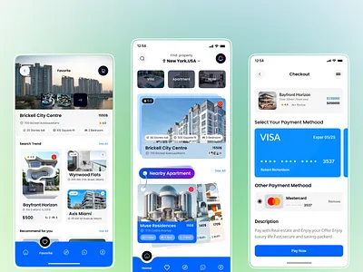 Real Estate Buying & Selling mobile App appartment buying favorite page home home screen house rent mobile app listing app massage page mobile mobile app properties real estate real estate mobile app realestate rental mobile app room selling ui design ux design